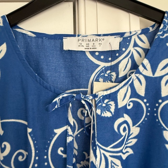 Primark Blue and White Patterned Maxi Dress - Picture 3 of 9